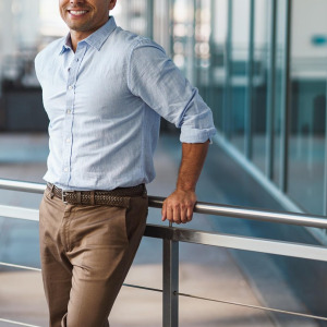 smiling man portrait client